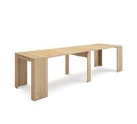 Skraut Home | Table Console Extensible | Console Meuble | 300 | pour 14 Personnes | Table à Manger | Style Moderne | Chêne