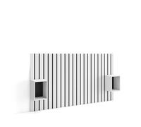 Skraut Home | Tête de lit | avec Tables de Chevet | 196x107x3 cm | Lit de 120,135,140 cm | Panneaux Muraux | Style Moderne | Blanc