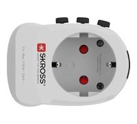 SKROSS | 1.302461 | Pro Light USB (4xA), Adaptateur de Voyage Universel 2 et 3 pôles avec 4 Ports USB de 4,8 A. Tension et Puissance : 100V - 700W/250V - 1750W. Convient pour PC et sèche-Cheveux
