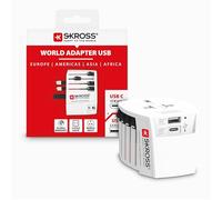 Adaptateur Chargeur de Voyage Modèle MUV USB-A/USB-C PD 27W 2 Pôles Blanc