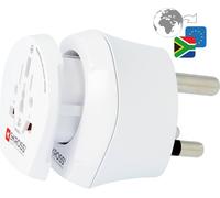 Adaptateur de Voyage 2-en-1 Universel pour Europe et Afrique du Sud 16A Blanc