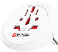 Adaptateur voyage 16A Monde vers Europe 2/3 poles Blanc Skross