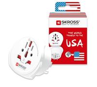 SKROSS - 1.500221-E Monde aux USA - Adaptateur de Voyage avec Prise Standard Américaine et Prise Universelle - Tension et Puissance : 100V - 1500W / 250V - 3750W - Protection Anti Choc Electrique