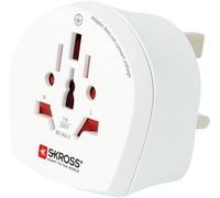 Skross – Adaptateur de voyage – Prise mondiale vers Royaume‑Uni 12A Blanc