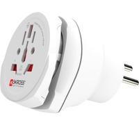 Skross Adaptateur de voyage 2-en-1 universel pour Angleterre 13A Blanc