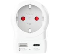 SKROSS Adaptateur de voyage Europe vers UK USB AC20PD, avec 1 port USB de type C et 1 port USB de type A, charge rapide, alimentation électrique, protection contre les chocs