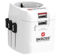 Skross Adaptateur de voyage universel PRO Light USB (2xA) 2 ports USB 1575W Blanc