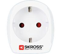 Skross Adaptateur de voyage 1.500232-E Europe vers Danemark Type K 16A Blanc