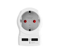 Skross 1500280 adaptateur prise d'alimentation Type G (Royaume-Uni) Type C (Europlug)+Type F
