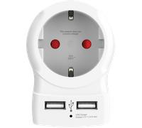 Adaptateur de voyage SKROSS prise EUROPE + 2 USB