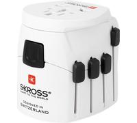 SKROSS 56766 World Adapter PRO - World, Blanc - convient à tous les appareils avec ou sans mise à la terre (2 & 3 pôles)