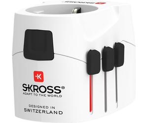 SKROSS 60601 Pro Light USB World - convient aux appareils avec ou sans mise à la terre (2 pôles et 3 pôles)