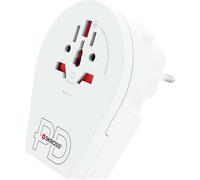 SKROSS 64714 World Adapter - World to Europe USB-C™ PD, blanc - Adaptateur de voyage pour tous les appareils avec ou sans mise à la terre (2 et 3 pôles), avec chargeur USB-C™ intégré et ultra rapide