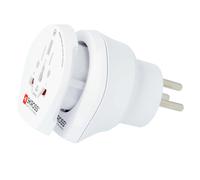 Skross Adaptateur de Voyage 2-en-1 Universel pour Israël 13A Blanc