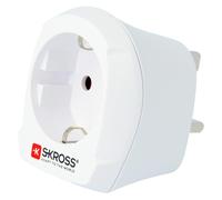 Skross Adaptateur voyage Europe vers UK 13A 2/3 pôles Blanc