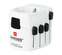 SKROSS - Adaptateur de Voyage Universel - Prises France vers Royaume-Unis (UK) / Etats-Unis (USA) / Australie / Chine / Suisse / Italie / Brésil