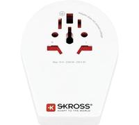 Skross Adaptateur de voyage 1.500271-E - 2 USB-A - Chine/Italie/Brésil - 2500W - Blanc