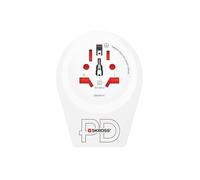 Adaptateur de Voyage 16A Universel Power Delivery Blanc