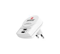 Skross Adaptateur chargeur voyage Europe 2x USB 2,4 A Blanc