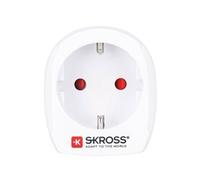 Skross Europe to USA adaptateur prise d'alimentation Type B Type C (Europlug) Blanc