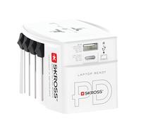SKROSS - MUV AC45PD avec Câble Type C (160 cm) - Adaptateur Universel Type C et 1 x Type A 45 W - Tension et Puissance: 100V - 250W/250V - 625W pour Ordinateurs Portables, Tablettes et Smartphones