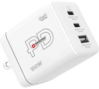 Skross Power Charger Combo+ 100W US Chargeur USB 100 W 2x USB-C®, 1x USB-A Power Delivery blanc intérieure USB Power Delivery (USB-PD), GaN