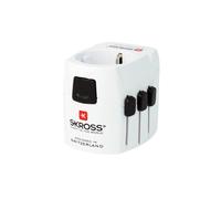 Skross PRO Light USB adaptateur prise d'alimentation Universel Noir, Blanc