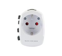 SKROSS World Adapter PRO - Kit adaptateur de connecteur d'alimentation - Type A, Type B, Type G, Type I, Type L, Type N, SEV 1011 (P) pour Type C, Type F (R) - CA 100-250 V - 6.3 A - rétractable - bla