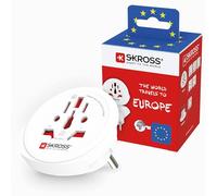 Skross Adaptateur de voyage 1.500211C-E Monde vers Europe 16A 4000W Type E/F Compact Blanc