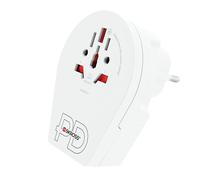 SKROSS - World to Europe USB C20PD - Schuko European Travel Adaptateur d'Euro, Australie, Royaume-Uni, États-Unis, Japon, Brésil et Chine - USB Coating C 3A Fast Charger