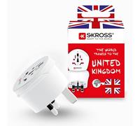 SKROSS World to UK Adaptateur de Voyage Universel vers Prise Britannique 7 A 100-250 V pour Ordinateur Portable, sèche-Cheveux et électronique - Compact et sûr