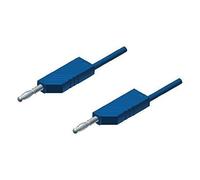 SKS Hirschmann MLN 200/2,5 BL Cordon de mesure[Banane mâle 4 mm -Banane mâle 4 mm ] 2 m bleu