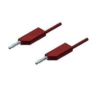 SKS Hirschmann MLN 25/2,5 RT Cordon de mesure[Banane mâle 4 mm -Banane mâle 4 mm ] 0.25 m rouge