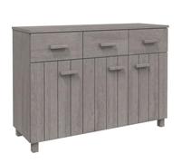 SKTQYQO Buffet Hamar gris clair 113 x 40 x 80 cm en bois massif de pin