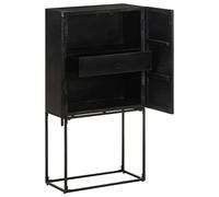 SKTQYQO Buffet noir 60 x 30 x 120 cm en bois massif