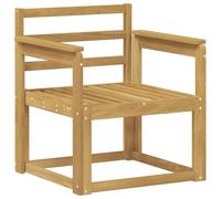 SKTQYQO Ensemble de canapés d'extérieur en bois massif d'acacia blanc | Résistant aux intempéries, design à lattes, dossier de support, accoudoir pratique, 1 canapé moyen