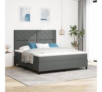 SKTQYQO Lit avec plateforme gris foncé avec matelas, structure de lit multifonction, adapté pour hôtels et études