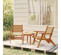 SKTQYQO Lot de 2 chaises de jardin en bois massif d'acacia pour extérieur, convient pour balcons