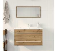 SKTQYQO Meuble lavabo salle de bain 80 x 38,5 x 48 cm chêne artisanal