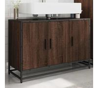 SKTQYQO Meuble lavabo salle de bain chêne marron 90 x 33 x 60 cm aggloméré