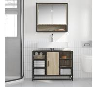 SKTQYQO Meuble pour lavabo salle de bain chêne Sonoma 80 x 33 x 60 cm