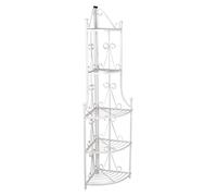 SKTQYQO Support pour plantes d'angle blanc 5 niveaux 36 x 160 cm