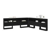 SKTQYQO Tête de lit coffre chêne noir 180 cm bois multicouche