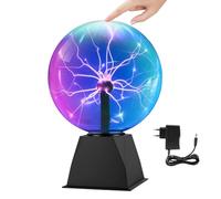SKUTZTEK Boule Plasma de 20 cm, Sphère Lumineuse à Effets Multicolores avec Sensible au Toucher et Activation Vocale pour Fêtes et Décoration Intérieure, Idéal comme Cadeau de Noël