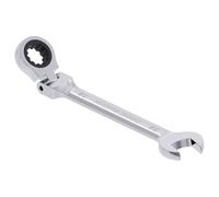 Skweawert Clé mixte à cliquet à tête flexible de 7/8" SAE 72 dents 12 points à cliquet à extrémité ouverte et clé à tête flexible, CR-V traitée thermiquement