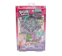 Sky Castle Sticki Rolls Sticki Pendentif, Bracelet Autocollant Portable et partageable, 120 Mini Autocollants, Couleurs et Styles Assortis