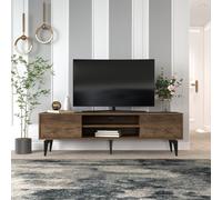 Skye Decor, Brendon - Walnut, meuble TV, panneaux de particules 100 % mélaminés, noyer, 160 x 39,6 x 48,2 cm