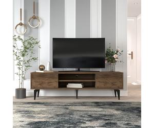 Skye Decor, Brendon - Walnut, meuble TV, panneaux de particules 100 % mélaminés, noyer, 160 x 39,6 x 48,2 cm