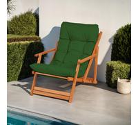 Skye Decor, chaise de jardin haut de gamme 100 % hêtre, non vernie, 50 x 81 x 50 cm, pliable jusqu'à 150 cm | Peinture de protection pour bois à base d'eau, disponible en vert et en couleur naturelle 