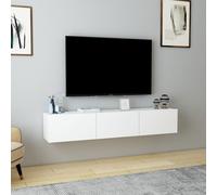 Skye Decor, Denby - White, meuble TV, blanc, 100 % aggloméré, 160 x 31,4 x 29,6 cm